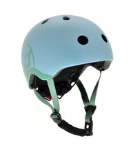 SCOOT AND RIDE - 可調校兒童頭盔連LED閃燈 XXS-S- 鋼鐵藍 (HEADER CARD)