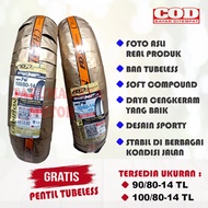 FDR SPORT MP76 90/80 100/80 Outer Tire 14 Tubeless Motorcycle Scooter Matic Racing Racing Soft Compo