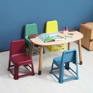 Plastic Chair Children Chair Household Thickened Adult Coffee Table Low Stool Backrest Small Stool Toddler Study Table and Chair Dining Chair
