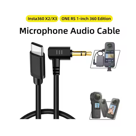 audio cable for Insta360 one X2/X3 action camera mic audio microphone adapter sport camera Accessory