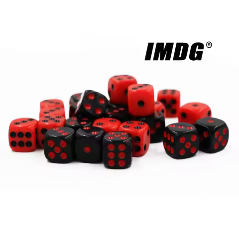 24Pcs/pack High Quality Boutique Dice #16 KTV Bar Acrylic Colorful Red Black Round Corner Gambling C