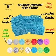 Fondant Clay Stamp Cutter Embosser Mold Plastic Cupcake Cup Stamp in Various Shapes