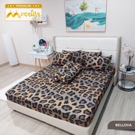 Sprei Leopard Monalisa 180x200 160x200 dan 120x200 dengan karet anti geser