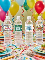 24 Pcs/Set Of Back-To-School Water Bottle Stickers, 9.4 Inches X 1.9 Inches Back-To-School Decorativ