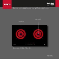 TEKA VTCM 700.3 Double Ceramic Induction Hob | Cooker Hob | Cooker Top 3200W With Duero Ceran Temper