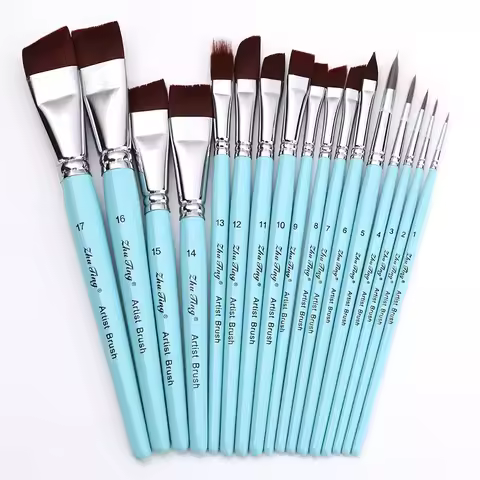 7/10/17Pcs Face Body Paint Brushes High Quality Artist Watercolor Painting Makeup Brush Festival Car