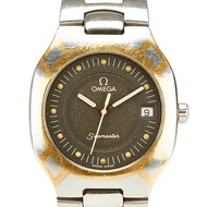 歐米茄海馬系列北極星石英腕錶，灰色錶盤，不鏽鋼鍍層，男錶，OMEGA