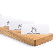 Multiple business card holder Wooden desk organizer Coworker gift idea