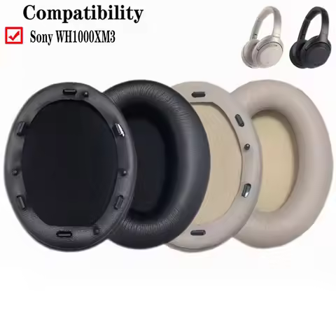 1Pair Replacement Earpads Foam Ear Pads for Sony WH-1000XM3 Headphones Earmuff WH1000XM3 WH 1000 XM3
