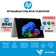HP OmniBook X Flip NG AI 14-fk0101AU / ENVY x360 14-fa0057AU Meteor Silver AMD Ryzen R5-8640HS 16GB 