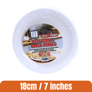 ONS Premium 50 Pcs Paper Plate 15cm/18cm/23cm Disposable Paper Plate