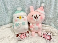 全新現貨日本正版 日版 kanahei 卡娜赫拉 冬季圍巾系列 睡衣 粉紅兔兔 P助 娃娃 絨毛玩偶 公仔
