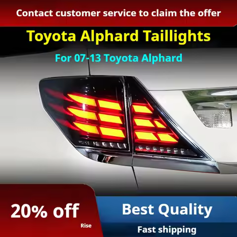 FT Car Lights For Toyota Alphard LED Taillight 2007-2013 Upgrade LED Tail Lamp Dynamic Turn Signal L