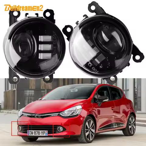 2 X H11 LED Lens Fog Light Car Driver + Passenger Fog Lamp 30W 12V For Renault Clio IV 2012 2013 201