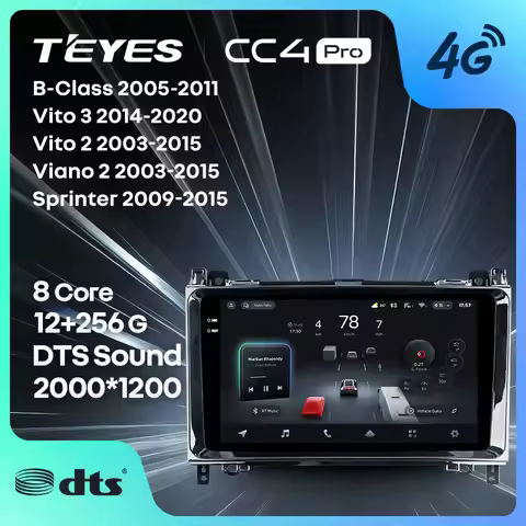 TEYES CC4 PRO For Mercedes-Benz B-Class T245 2005 - 2011 Vito 3 W447 2014 - 2020 Vito 2 Viano 2 W639