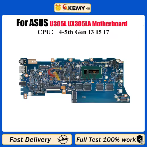 UX305LA Laptop Motherboard For ASUS ZenBook UX305L U305L UX305LA Notebook Mainboard With I3 I5 I7 CP