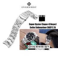 สายนาฬิกา OVERWRIST MILTAT STRAPCODE Super Oyster (Super-O Boyer) for Seiko Submariner SNZF17 SNZF15 Sea Urchin