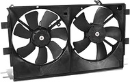 DNA MOTORING Factory Style Radiator Cooling Fan Assembly Compatible with 08-17 Mitsubishi Lancer,OEM-RF-0850