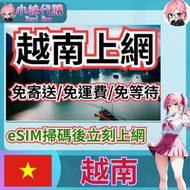 【現貨+開發票】小妹代購 立刻取得 eSIM 虛擬卡 虛擬SIM卡 網路卡 上網卡 流量 吃到飽 越南