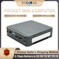 Eglobal Mini Desktop Office Computer 8th Gen Intel Pentium Gold 5405U Intel Core i3-8145U/i5-8265U/i7-8565U 32Gb DDR4 1TB M.2 PCIE4,0 SSD Mini PC