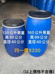 台灣製藍色塑膠桶（儲水桶、廚餘桶、化學肥料桶）