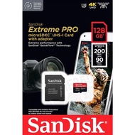 SANDISK EXTREME PRO TF 128G 128GB MICROSD Memory Card 4K Read 200MB Taiwan