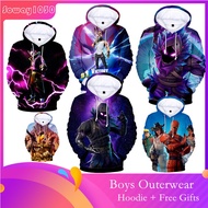 3D Digital Print Sweater Fortnite Child Boys Girls Hoodies Jacket Coat Fashion Outerwear Sweatshirt