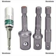 [Ready Stock ] 3 X Socket Adaptor Set 1/4 to 1/2 1/4 3/8 inch Cordless HEX Drill Bit Driver New