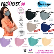 ProXmask 90 SIRIM Certified Antimicrobial BFE Washable Fabric Face Mask with Nose Clip Water Repelle