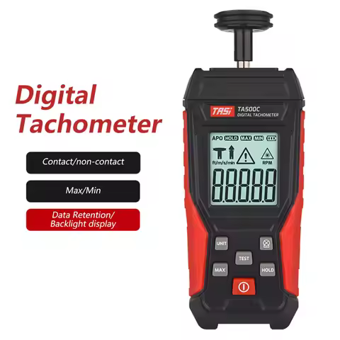 TA500A TA500B TA500C Digital Laser Tachometer 3~100000RPM Rang Rpm Meter 2-in-1 Contact Tacometro Ph