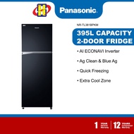 Panasonic Refrigerator (395L) AI ECONAVI Inverter Blue Ag Extra Cool Zone 2-Door Fridge NR-TL381BPKM