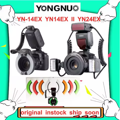 YONGNUO YN-14EX YN14EX II YN24EX Flash LED TTL Macro Ring Lite Flash Speedlite Light for Canon 5D Ma