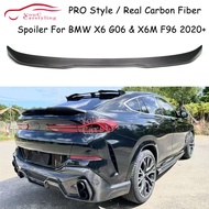 G06 PRO Style Real Carbon Fiber Rear Spoiler For BMW X6 G06 & X6M F96 2020+ Trunk Boot Spoiler