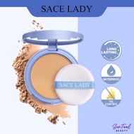 SACE LADY Oil Control Compact Powder Foundation Waterproof Matte Face Powder 10g