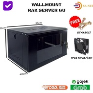 Wallmount Rack Server 6U / Rak Server Ukuran 6U Single Glass Door Network Cabinet !!!