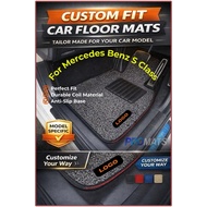 Mercedes Benz S Class W220 W221 W222 W223 Custom Fit Coil Car Floor Mat Anti Slip Premium Carpet