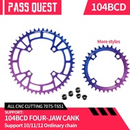 Pass Quest 104BCD Narrow Wide Chainring Colorful/Silver 32T 32T 34T 36T 40T 42T 46T 48T Chainwheel f