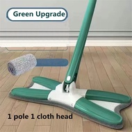 X-Type FLAT FLOOR Mop เปลี่ยนหัวผ้า 360 องศาบีบ Mop ฟรีล้างในครัวเรือน Lazy mop เครื่องมือทำความสะอา