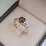 Real Gold Diamond Garnet Ring {{Ring Size Notification Chat Channel}}