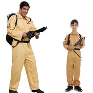 Movie Theme Ghostbuster Cosplay Kids Halloween Costume Adults Kids Jumpsuit Cloths