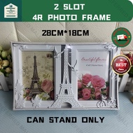 2 Slot Photo Frames 4R Photo FramesTable PVC Plastic Photo Frames