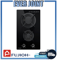 FUJIOH FH-GS2525 SVGL DOMINO GAS HOB WITH 2 BURNERS + BASIC  INSTALLATION