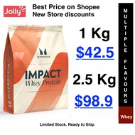 Myprotein Impact Whey, Whey Protein Powder for Build Muscle & Recovery 1kg - 2.5kg | Jolly