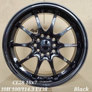 CE28 (10 spoke) 15" 16" 17" 8H100/114.3, 10H100/114.3 ET38 GLOSSY BLACK, BRONZE, LIGHT GOLD, GLOSSY 