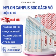 Nylon Cover for Books/Notebooks, Notebook Covers for Grade 1 2 3 Size A5/ B5/ Textbook Roll of 10 Ge