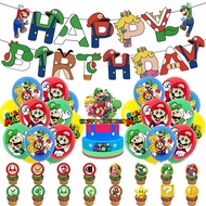 Mario Bros Balloon Birthday Party Supplies Super Mario Bros Balloon Cake Insert Decoration Set