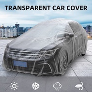 Transparent Car Cover Outdoor Protection Waterproof Dust Dirt Resistant Penutup Kereta Accessories K