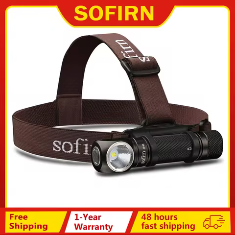 Sofirn SP40 LED Headlamp XPL 1200lm 18650 Type C Rechargeable Headlight 18350 Flashlight with Power 