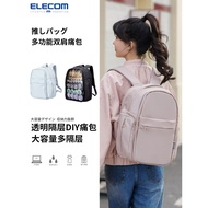 ELECOM Multifunctional Transparent Backpack Boarding Bag School Bag 52cm Computer Bag Backpack Pain 