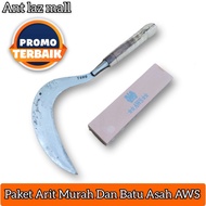 Arit Sabit Baja Asli Potong Rumput - Arit Kecil Mini Tajam Potong Padi - Arit Sabit Padi Sawah Ukura